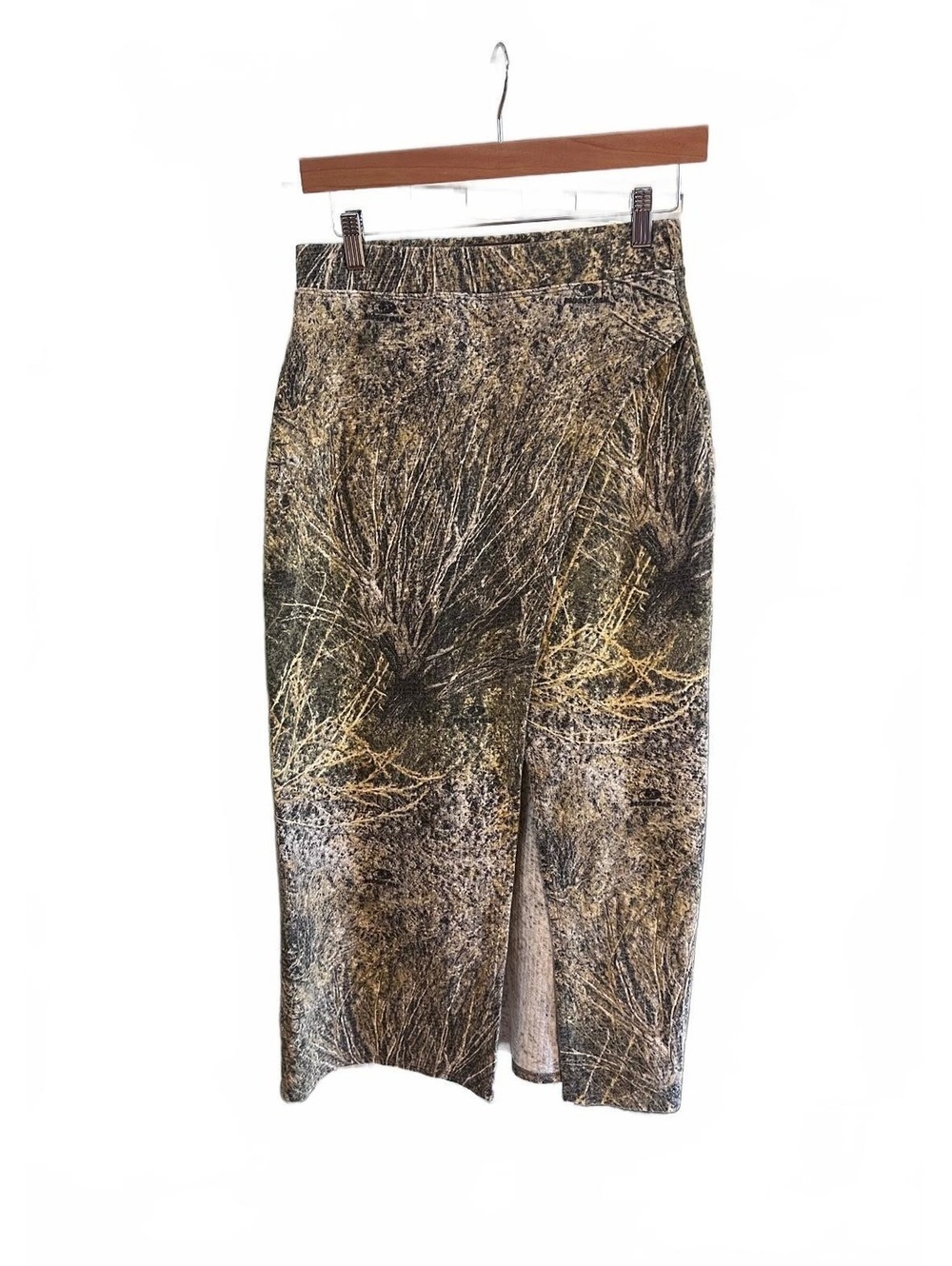 Tribe Kelley Mossy Oak Camo Print Maxi Skirt Size Medium.
